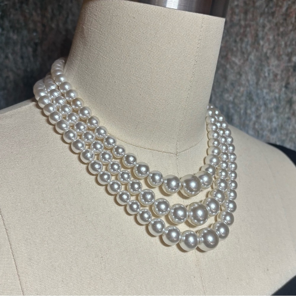 Classic Multi-Strand Pearl Necklace